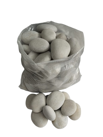 Piedra canto rodado blanca