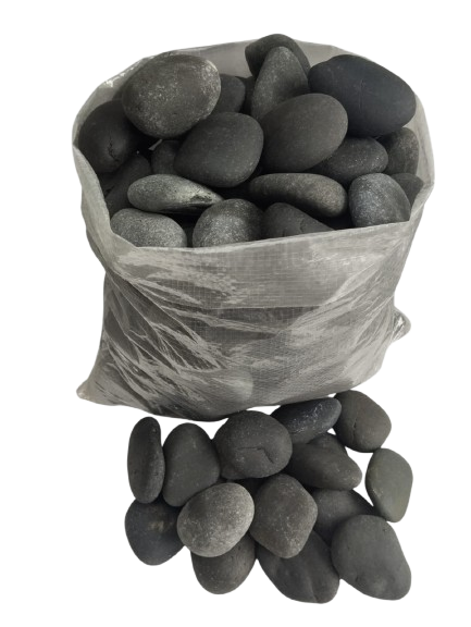 Piedra canto rodado negra